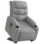 Voir la diapositive 3 : VIDAXL Fauteuil inclinable de massage electrique Gris clair Tissu