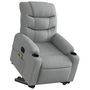 Voir la diapositive 3 : VIDAXL Fauteuil inclinable de massage electrique Gris clair Tissu