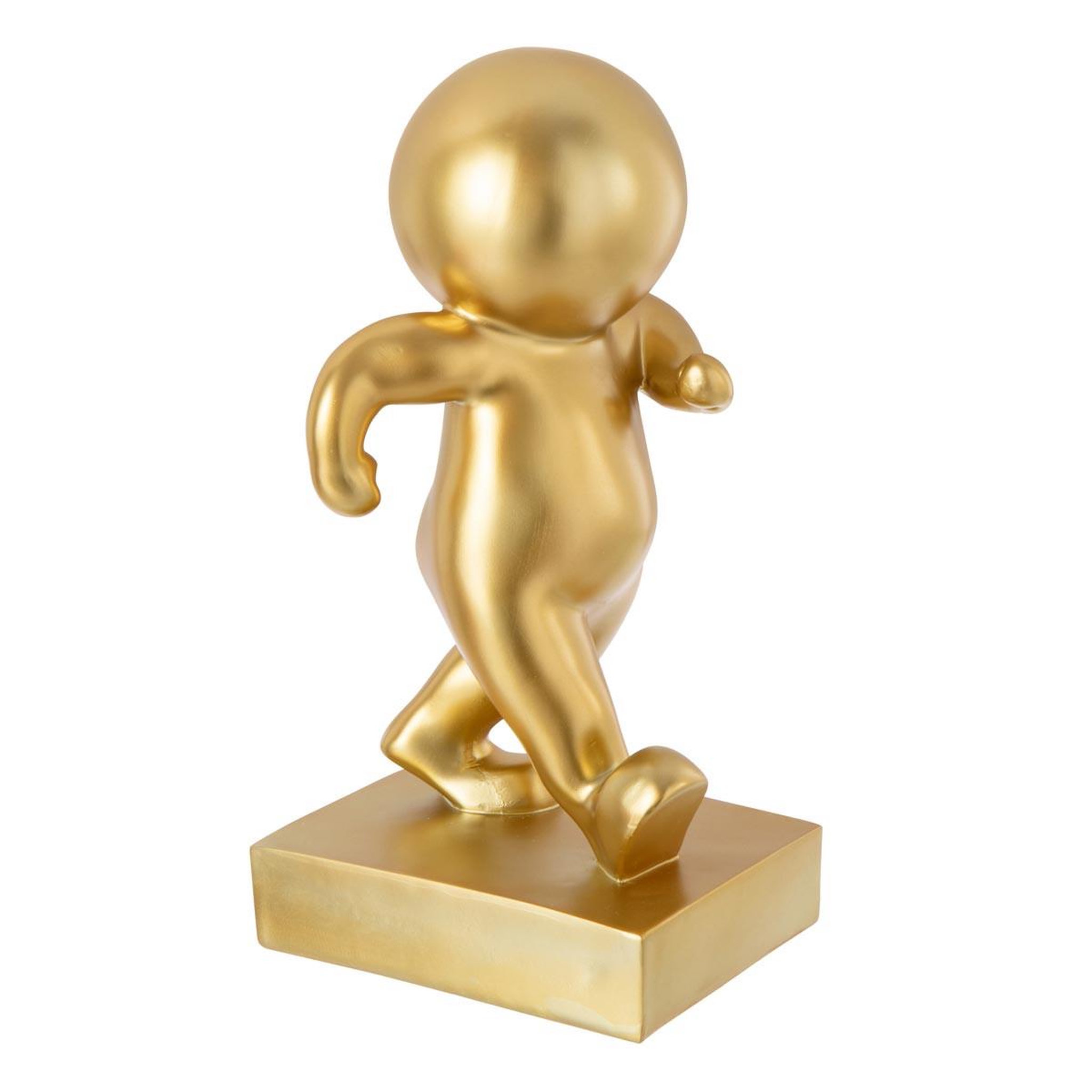 J-LINE Statuette marcel promenade  dannie  46cm doré