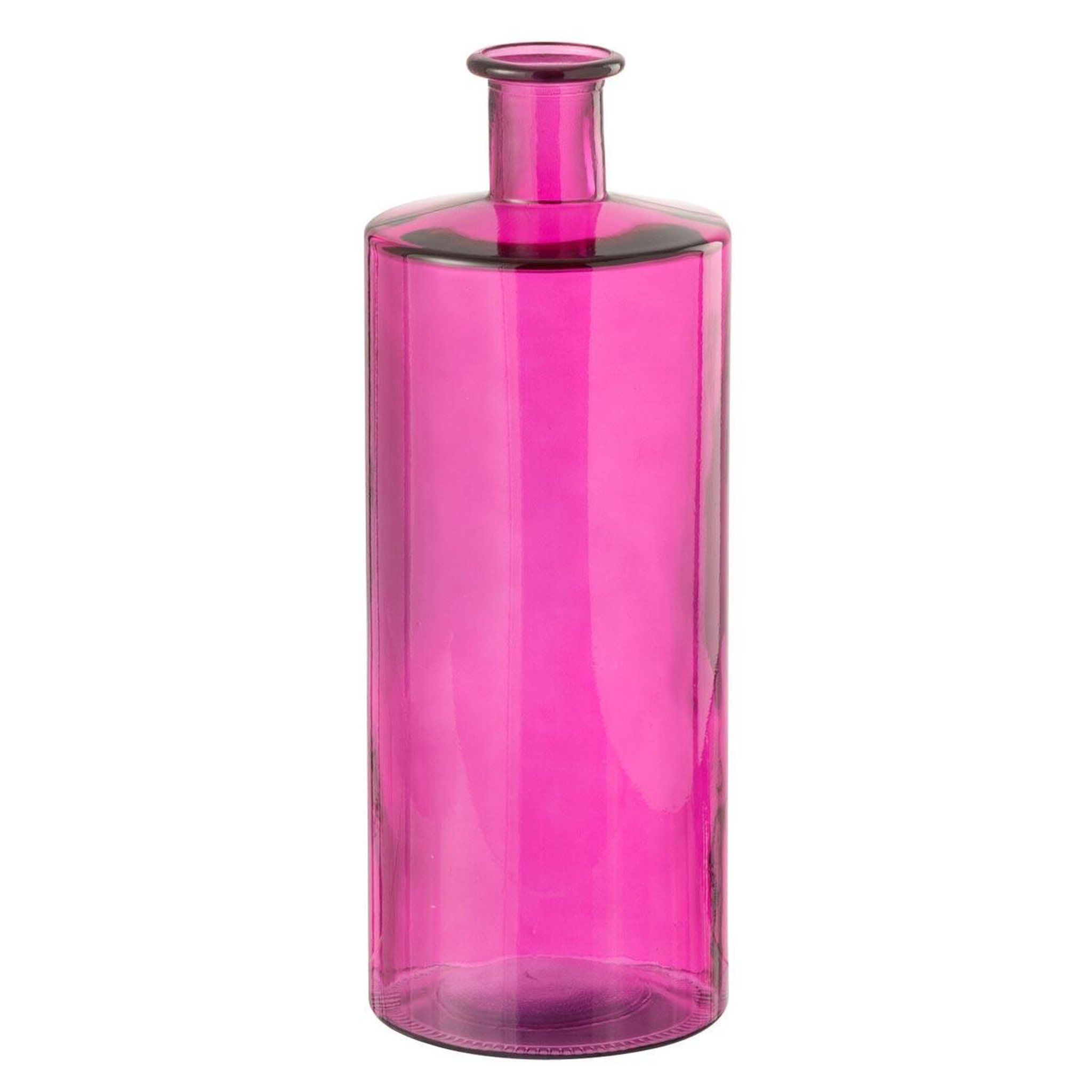 J-LINE Vase bouteille en verre  ricot  40cm rose