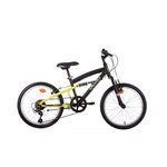 DISCOVERY ADVENTURES Vélo enfant (120/140 cm) - VTT 20'' Tout Suspendu Garçon  Discovery Adventures - Fourche télescopique - 6 Vitesses  - Dérailleur Shimano TY21 - Béquille -Frein V-brake