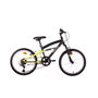 Voir la diapositive 1 : DISCOVERY ADVENTURES Vélo enfant (120/140 cm) - VTT 20'' Tout Suspendu Garçon  Discovery Adventures - Fourche télescopique - 6 Vitesses  - Dérailleur Shimano TY21 - Béquille -Frein V-brake