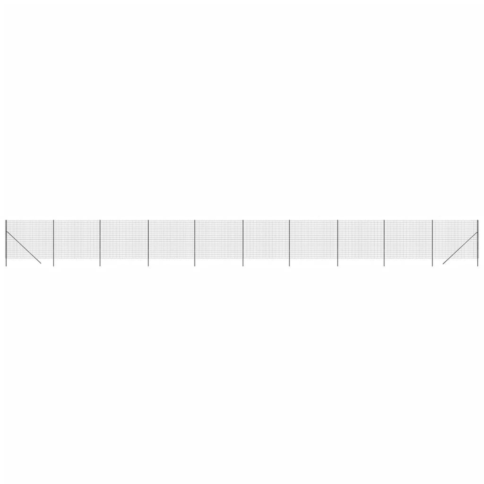 Voir la diapositive 2 : VIDAXL Cloture en treillis metallique anthracite 1,4x25 m