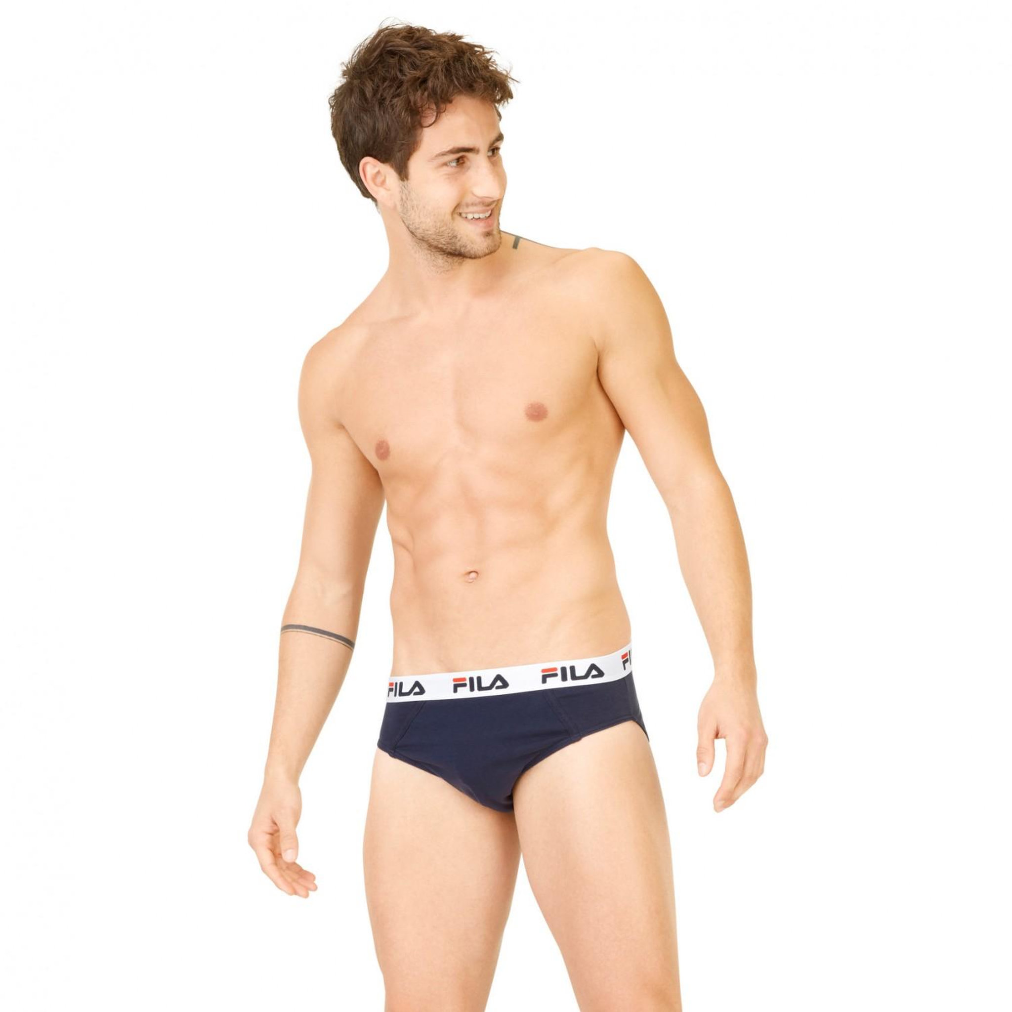 Voir la diapositive 5 : FILA Lot de 4 slips coton homme Fila FU5015