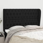 Voir la diapositive 1 : VIDAXL Tete de lit avec oreilles Noir 147x23x118/128 cm Tissu