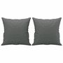 Voir la diapositive 5 : VIDAXL Canape 3 places avec oreillers gris fonce 180 cm tissu