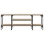 Voir la diapositive 4 : VIDAXL Meuble TV chene sonoma 121x35x45 cm bois d'ingenierie et fer