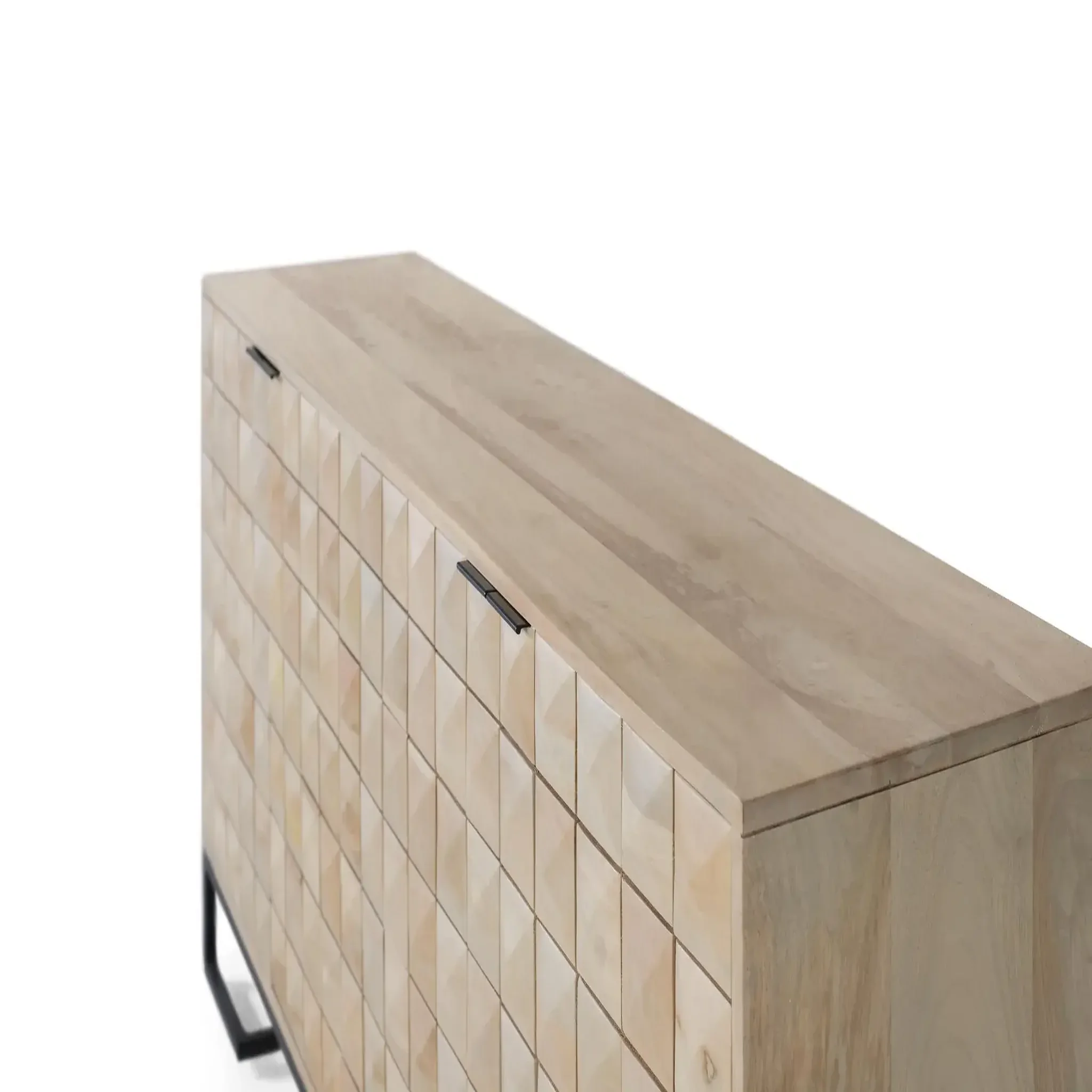 Voir la diapositive 2 : GINER Y COLOMER SL Buffet en bois de manguier 180cm style minimaliste intemporel