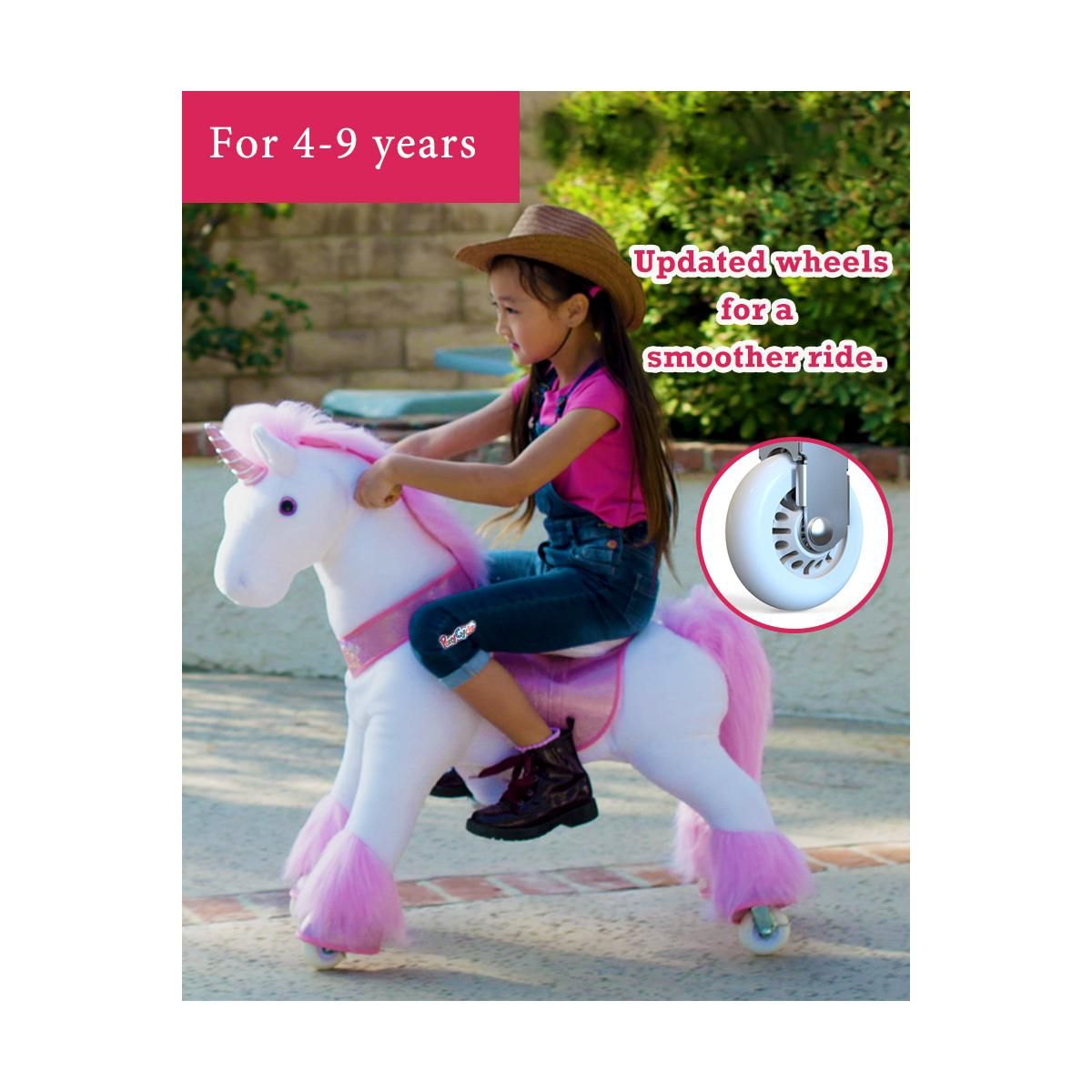 Ponycycle Licorne Rose à monter Grand Modèle pour 4 à 9 ans