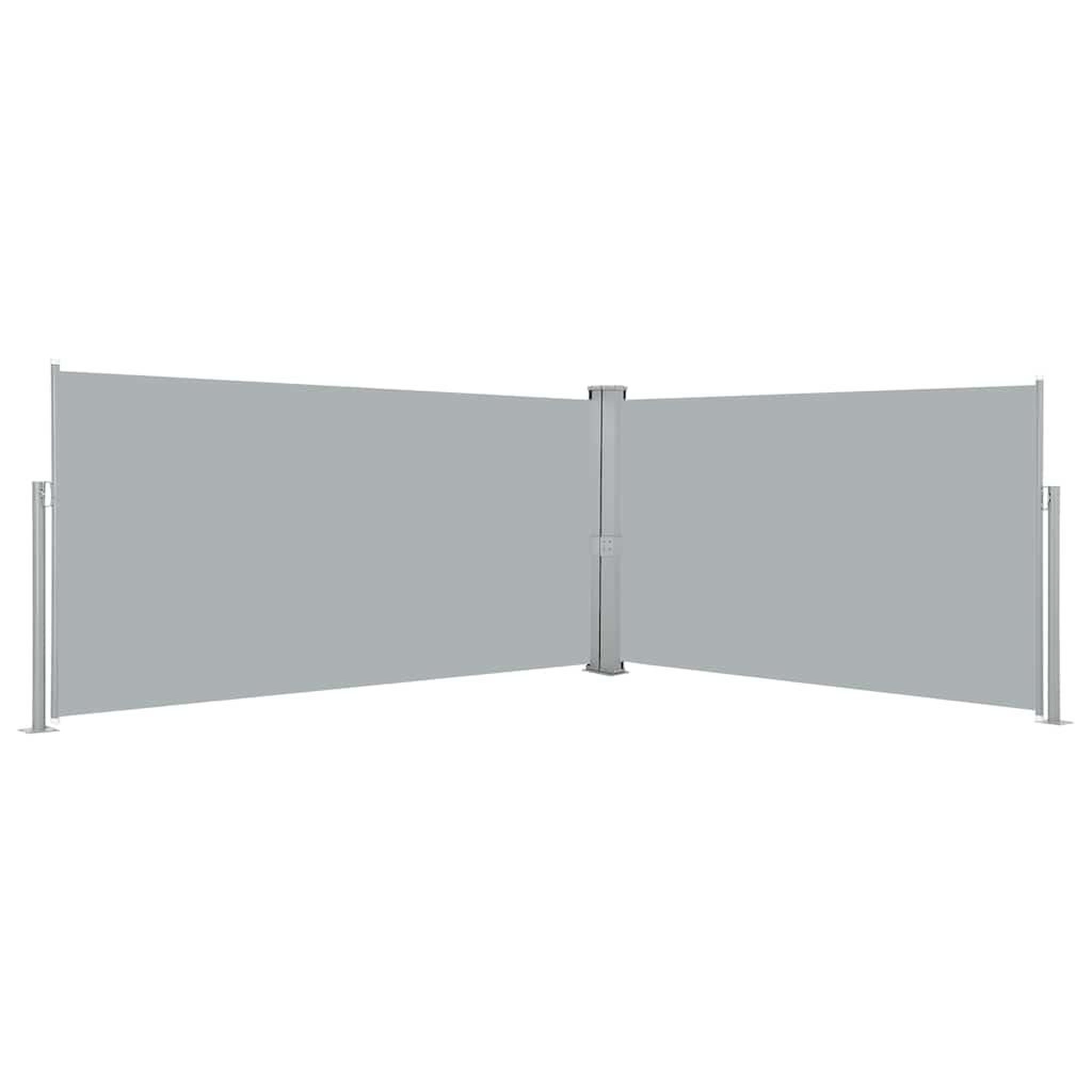 VIDAXL Auvent lateral retractable 160x600 cm gris