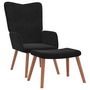Voir la diapositive 2 : VIDAXL Chaise de relaxation avec repose pied Noir Velours