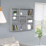 VIDAXL Etagere murale Sonoma gris 90x16x78 cm Bois ingenierie