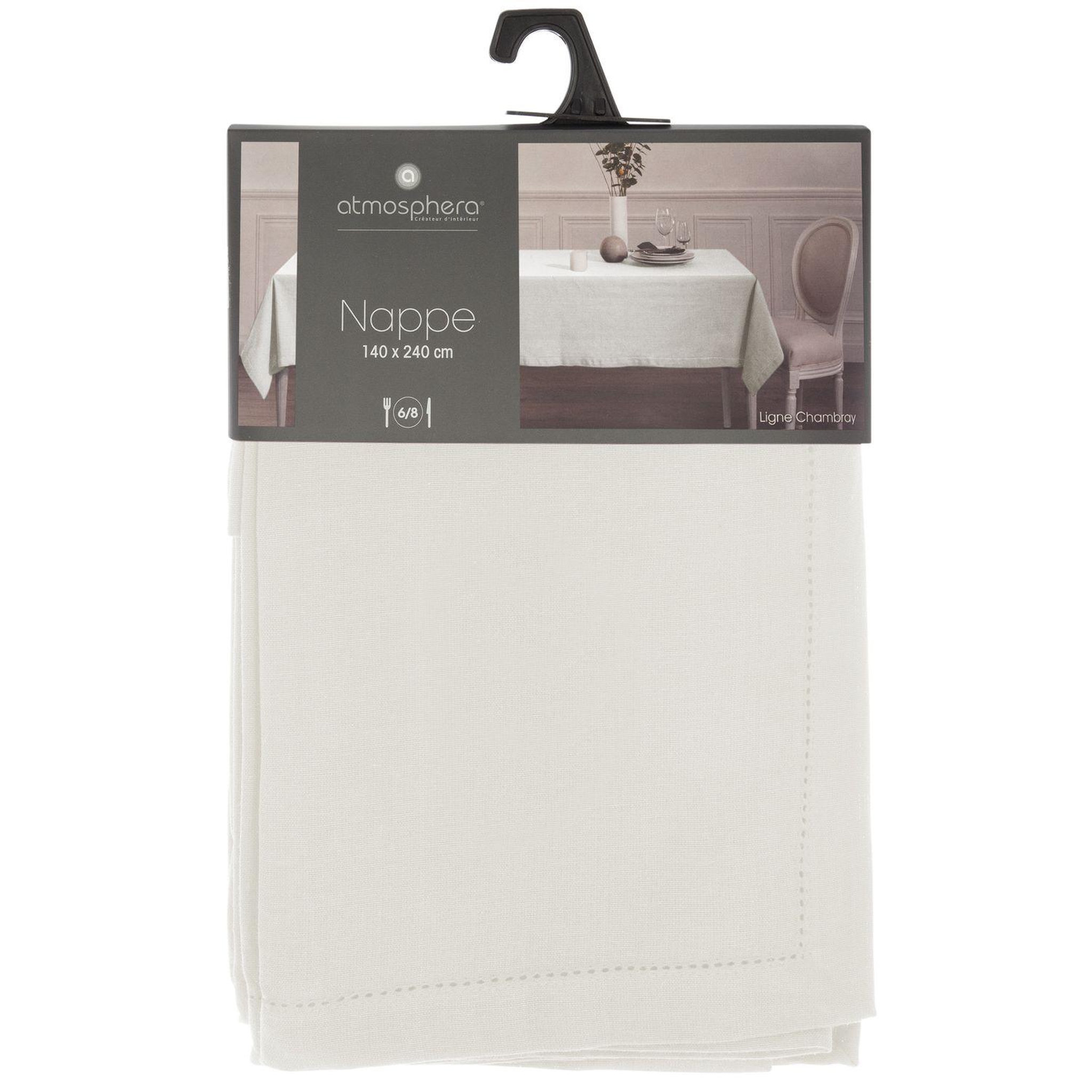 Voir la diapositive 4 : ATMOSPHERA Nappe rectangulaire jane en coton