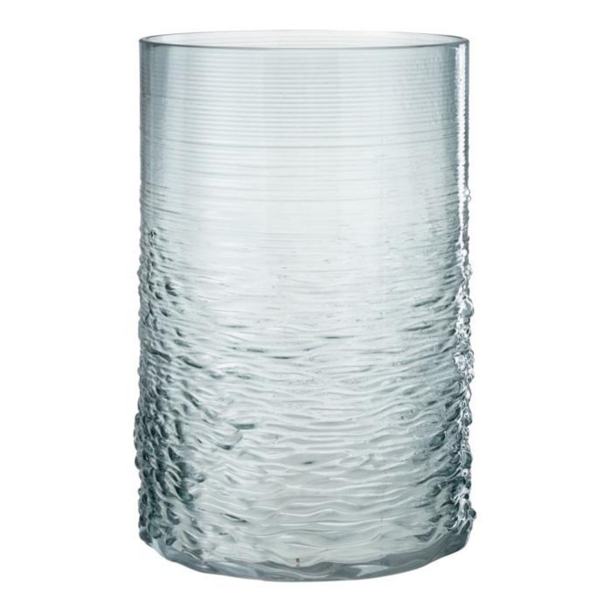 Paris Prix Photophore en Verre Design  Sladia  30cm Bleu