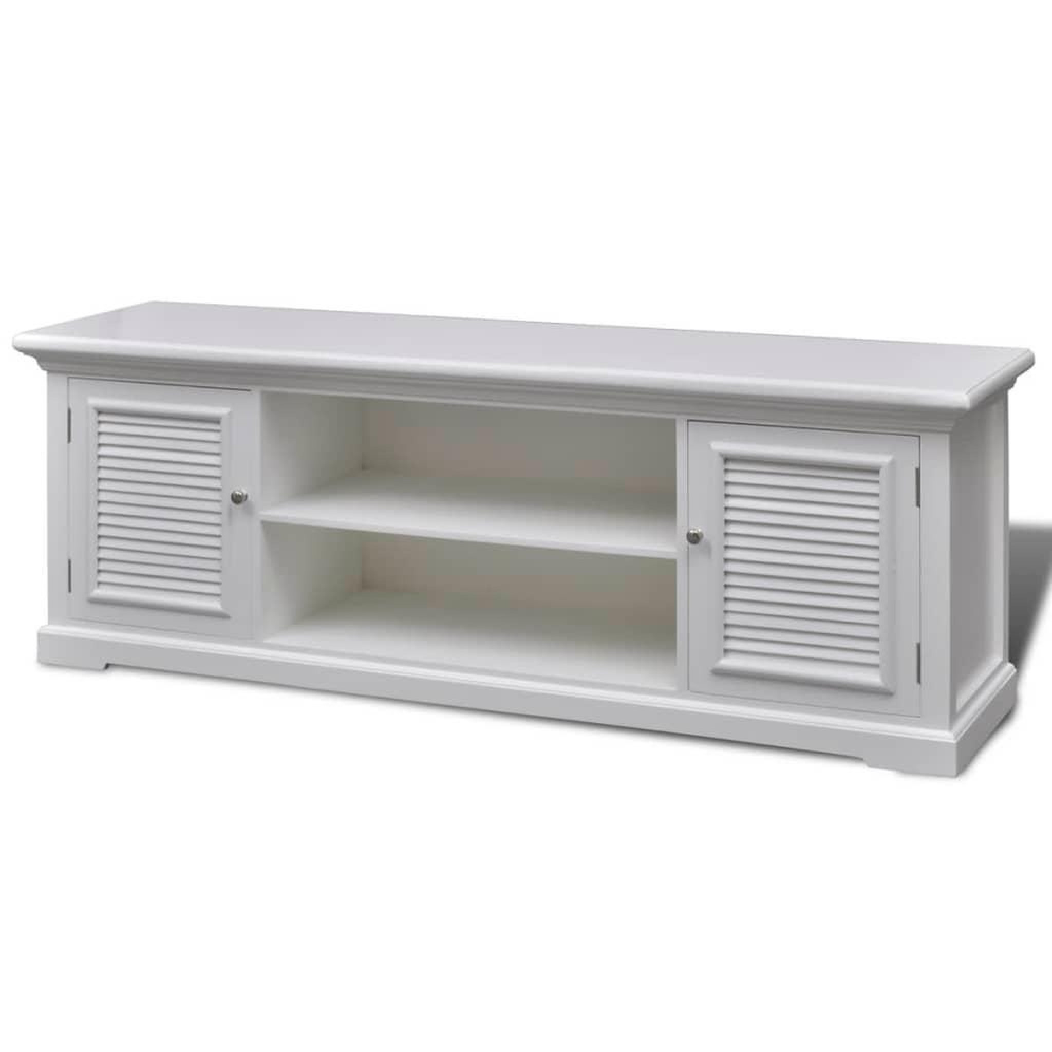 Voir la diapositive 2 : VIDAXL Meuble tv blanc bois