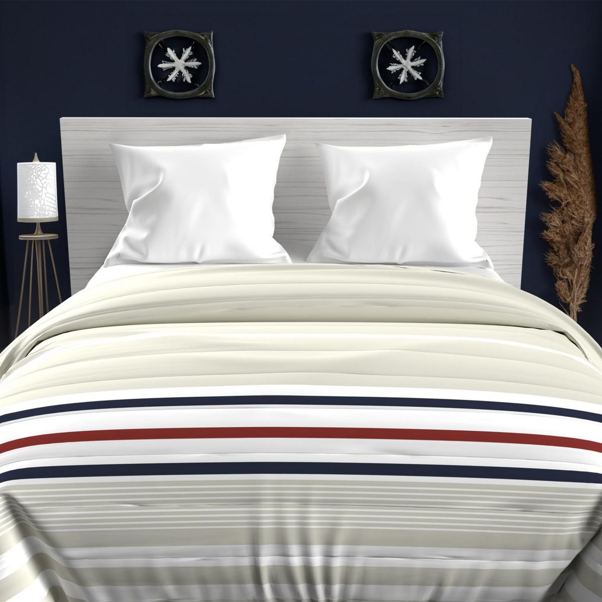 Intemporel Couette imprimée 240x220 cm MARIN, par Soleil d'ocre