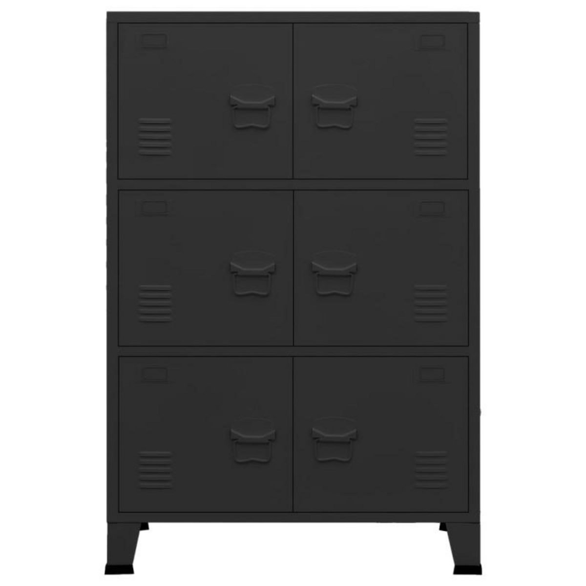 VIDAXL Coffre de rangement industriel Noir 75x40x115 cm Métal