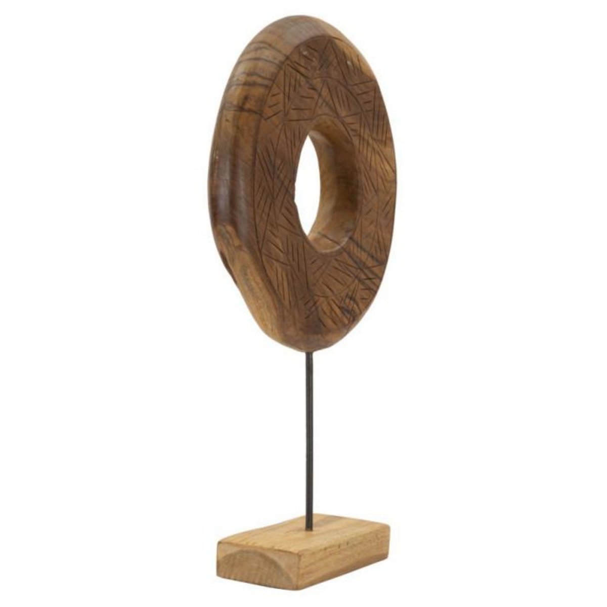 Paris Prix Objet Déco Rond en Teck  Dorat  58cm Naturel