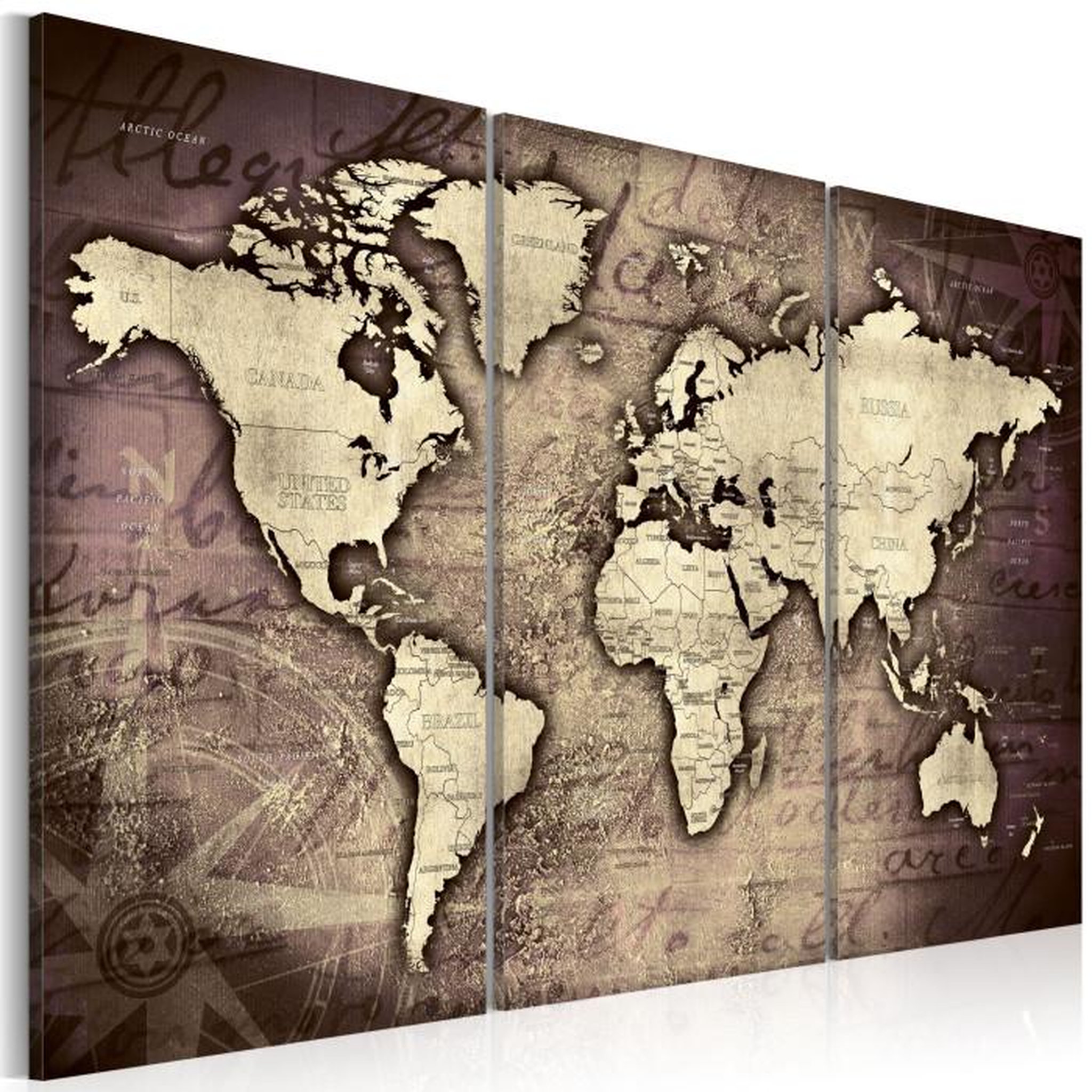 Paris Prix Tableau Imprimé  Golden Travels. Coloris disponibles : Multicolore