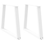 VIDAXL Pieds de table a manger forme de V 2 pcs blanc 80x(72-73,3) cm