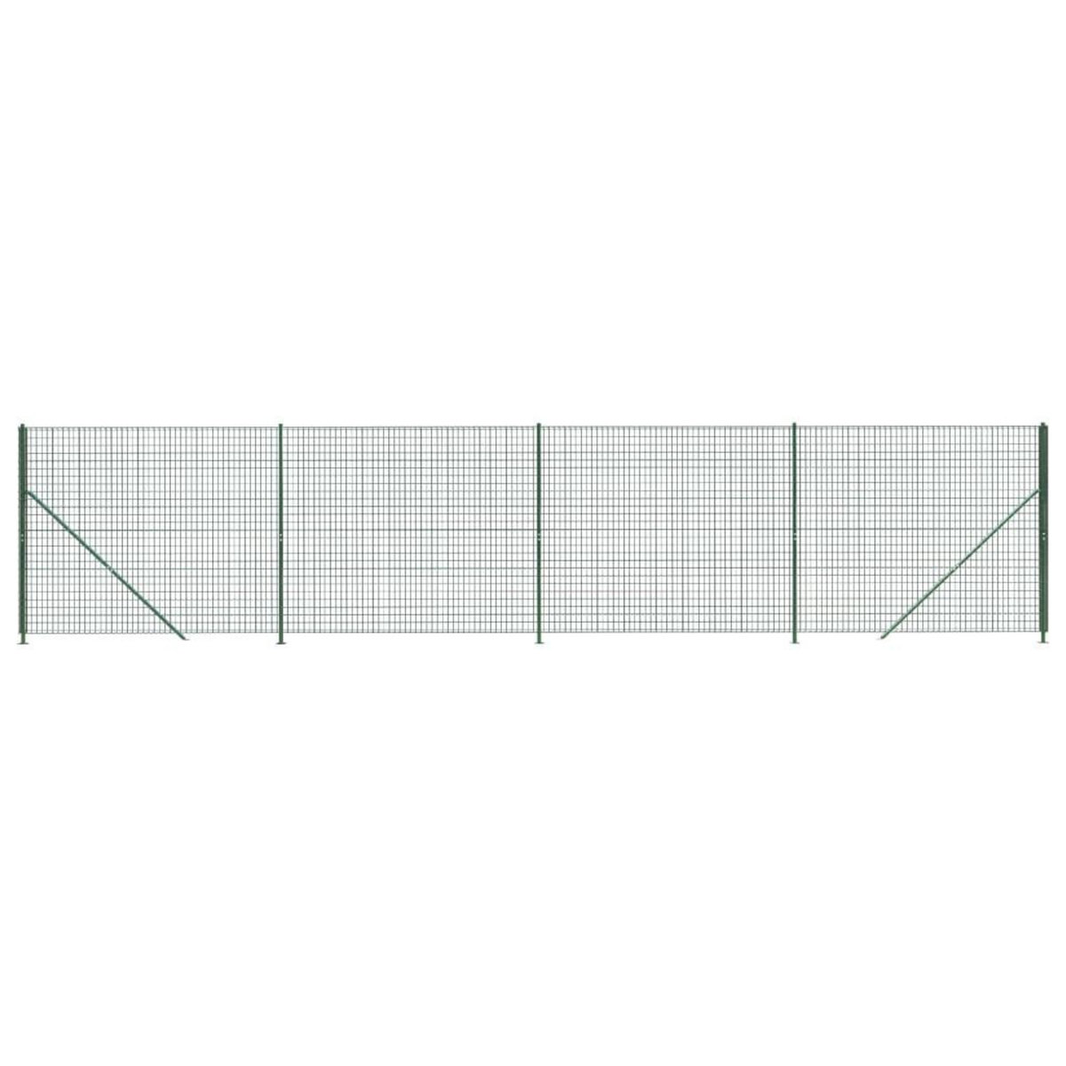 VIDAXL Cloture en treillis metallique avec bride vert 1,8x10 m