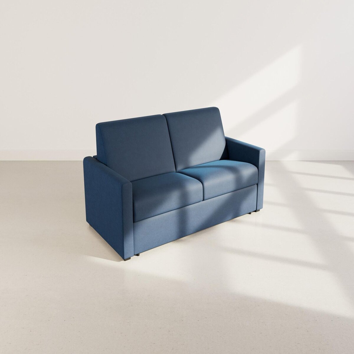 BEST MOBILIER Julia - canapé 3 places convertible express couchage quotidien 140 cm matelas 18 cm en tissu