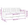 Voir la diapositive 6 : VIDAXL Canape a 3 places Gris fonce 180 cm Tissu