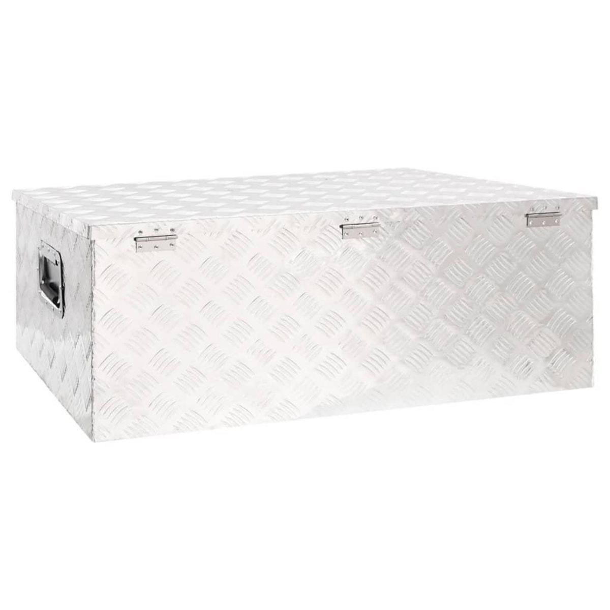 VIDAXL Boîte de rangement Argente 100x55x37 cm Aluminium