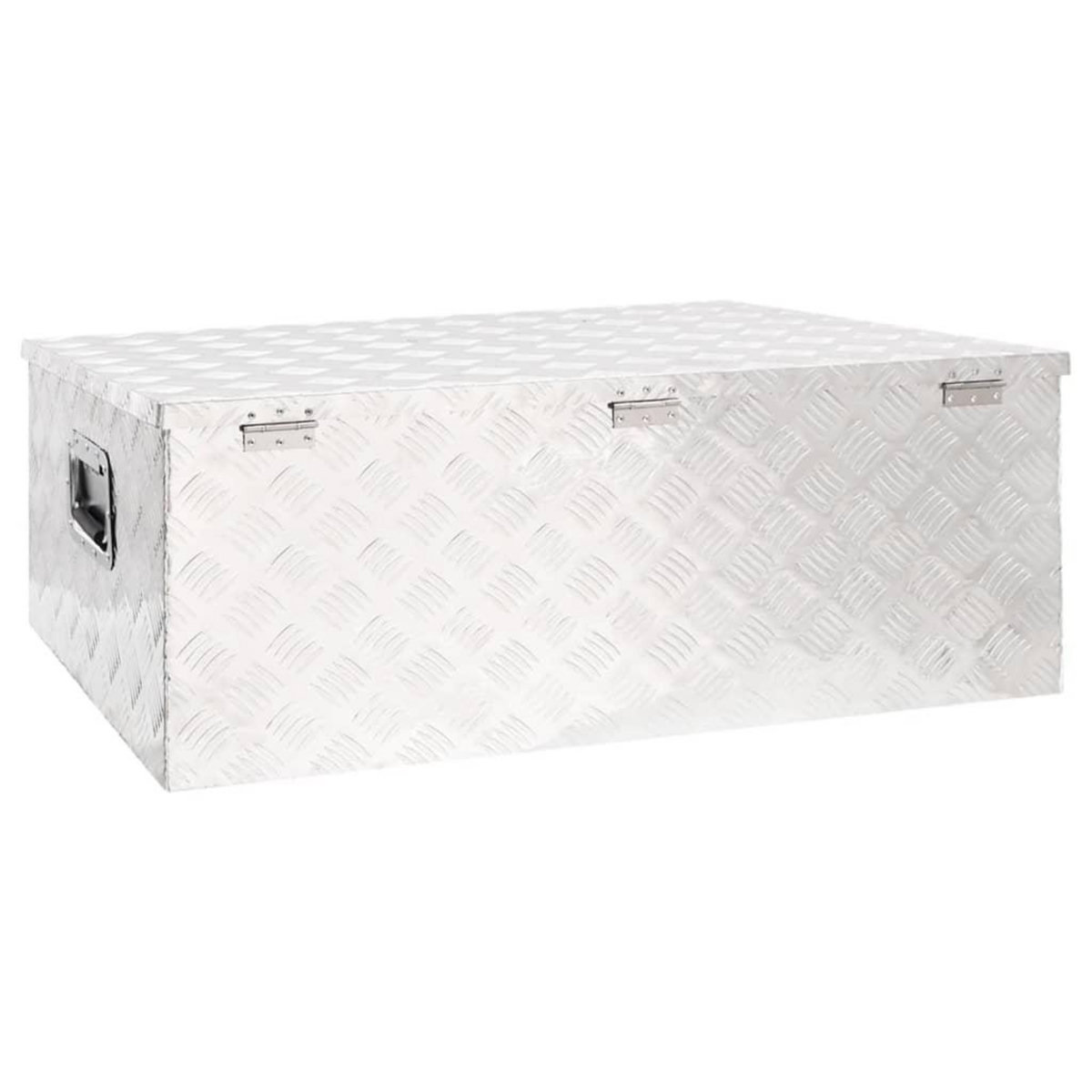 VIDAXL Boîte de rangement Argente 100x55x37 cm Aluminium