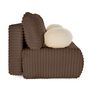 Voir la diapositive 6 : BEST MOBILIER Marvin - canapé 3 places convertible et coffre en fausse fourrure côtelée avec 2 coussins boule inclus