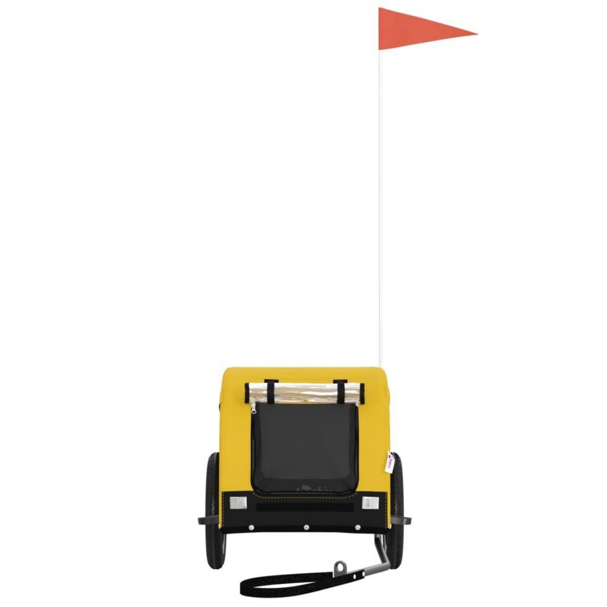 VIDAXL Remorque de velo pour animaux de compagnie jaune et noir