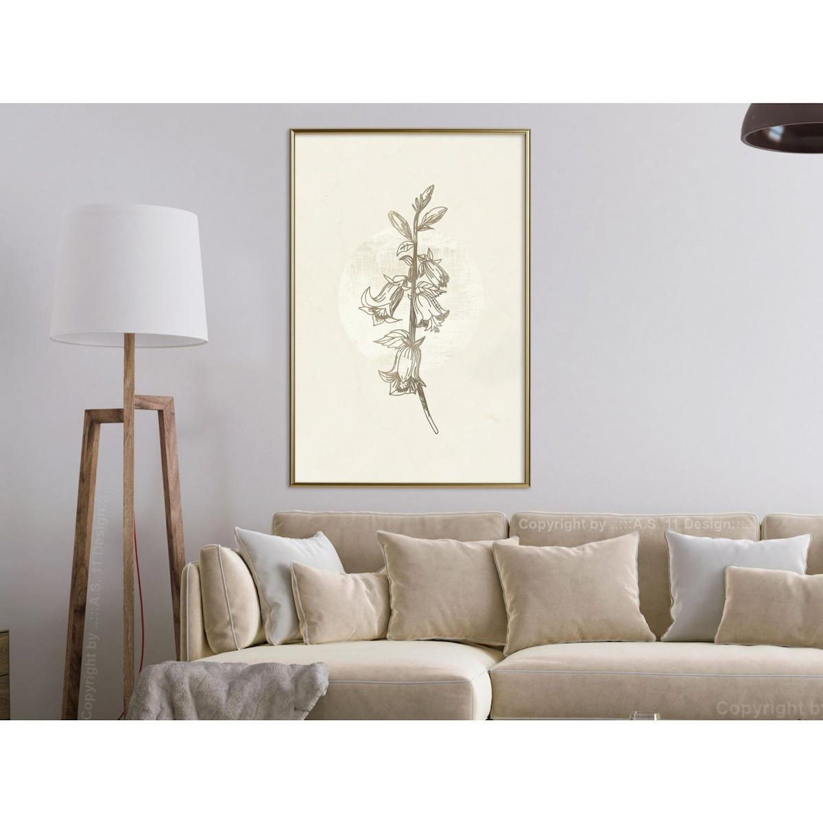 Paris Prix Affiche Murale Encadrée  Beige Campanula