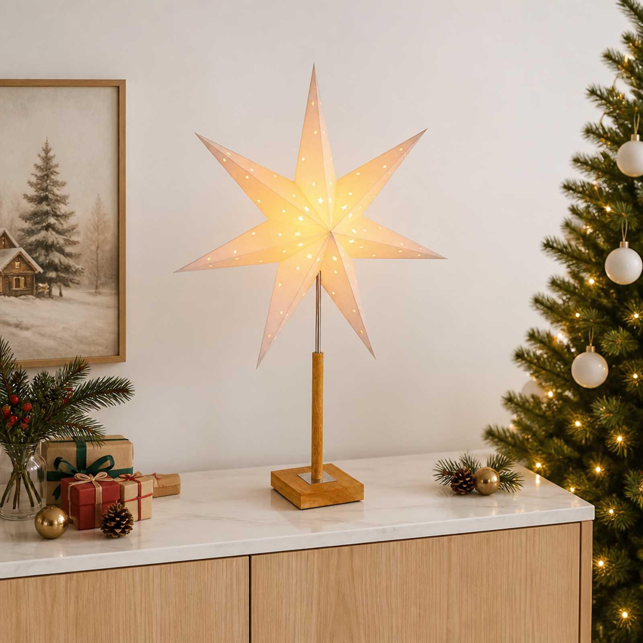 Voir la diapositive 2 : VIDAXL Eclairage de Noël RAAHE Blanc chaud 35 x 15 x 55 cm