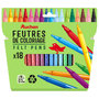 Voir la diapositive 1 : AUCHAN Etui de 18 feutres de coloriage pointes moyennes