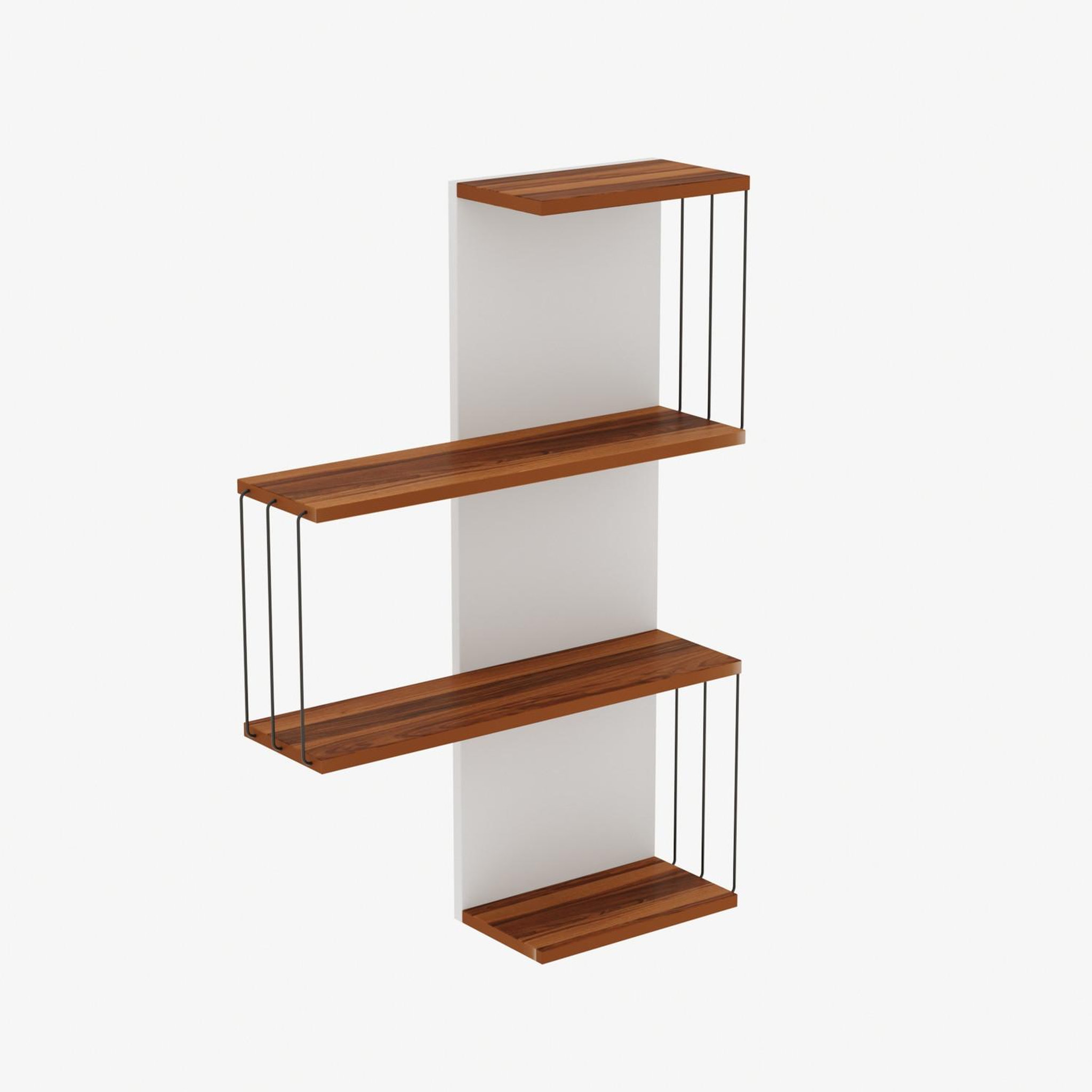 Voir la diapositive 3 : Habitat et Jardin Étagère murale en bois  cambel  - 64 x 19 x 96 cm - marron