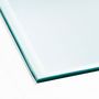 Voir la diapositive 4 : Table basse rectangulaire en bois massif 2 tiroirs plateau verre L115cm CASSIS