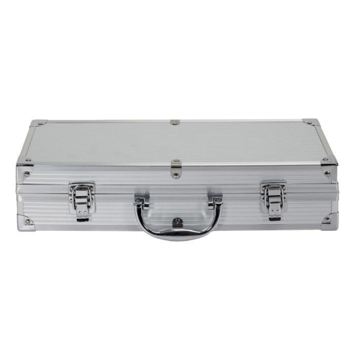 Paris Prix Set 5 Ustensiles Barbecue  Mallette  35cm Argent