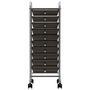 Voir la diapositive 2 : VIDAXL Chariot de rangement mobile a 10 tiroirs Noir Plastique