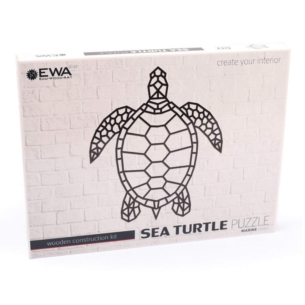 ECO WOOD ART Puzzle Mural En Bois - Tortue 84 Cm