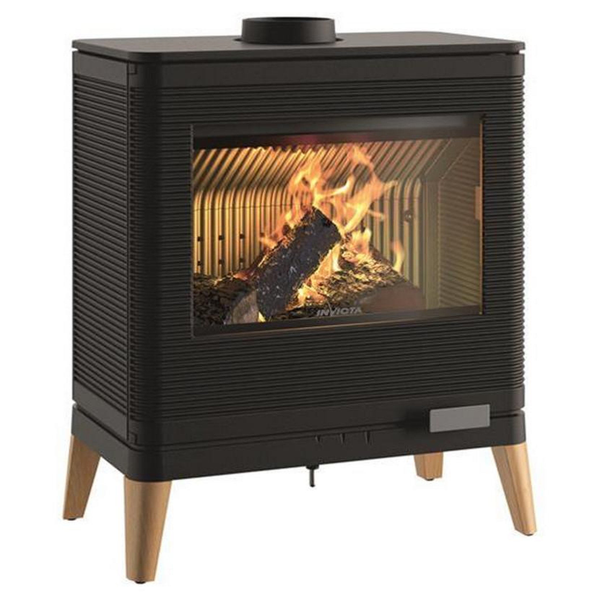 Invicta Poêle à bois fonte 9kw noir - p610449