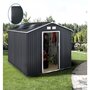Voir la diapositive 2 : Habitat et Jardin Abri de jardin métal -  Vegas - 15 m² avec panneaux solaires - Gris