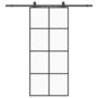 Voir la diapositive 2 : VIDAXL Porte coulissante kit de quincaillerie noir 90x205 cm verre ESG