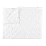 Paris Prix Plaid en Flanelle  Damier  120x150cm Blanc