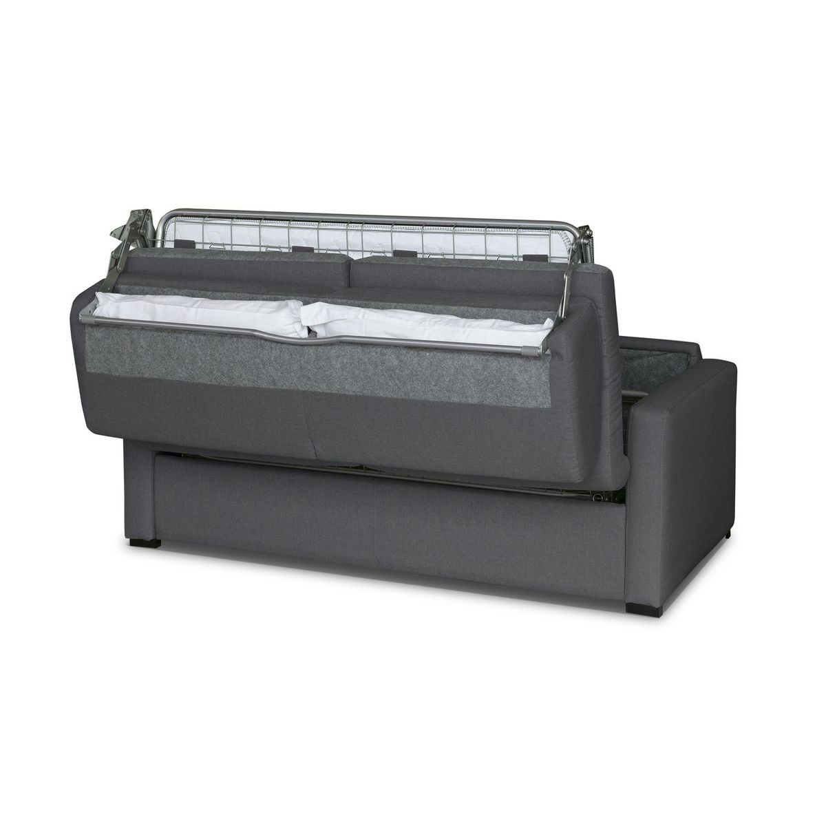 Canapé convertible système couchage express matelas 140x190 17cm 3 places en tissu DYLAN 