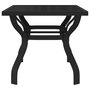 Voir la diapositive 4 : VIDAXL Table de jardin Noir 140x70x70 cm Acier et verre