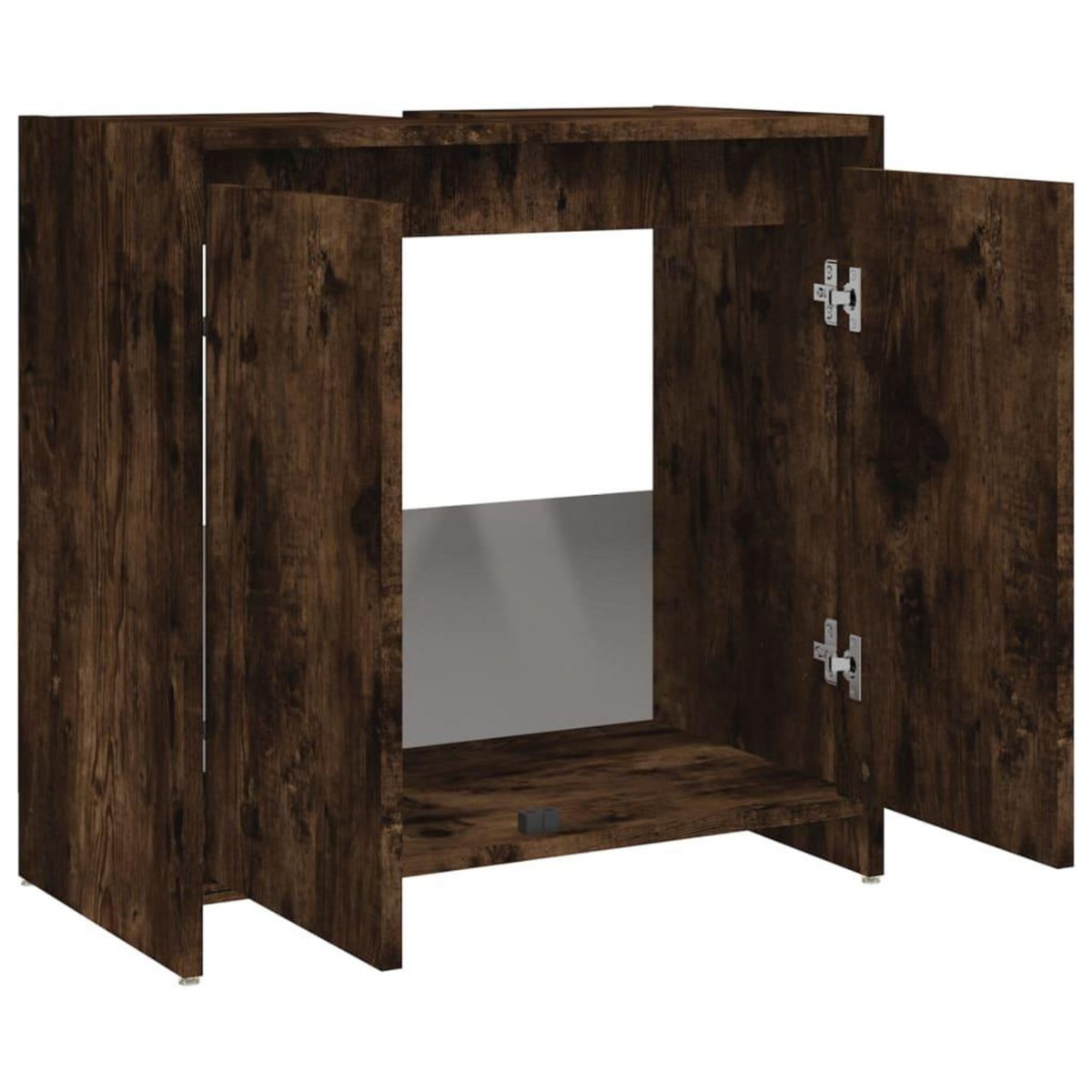 VIDAXL Armoire de bain Chene fume 60x33x61 cm Bois d'ingenierie