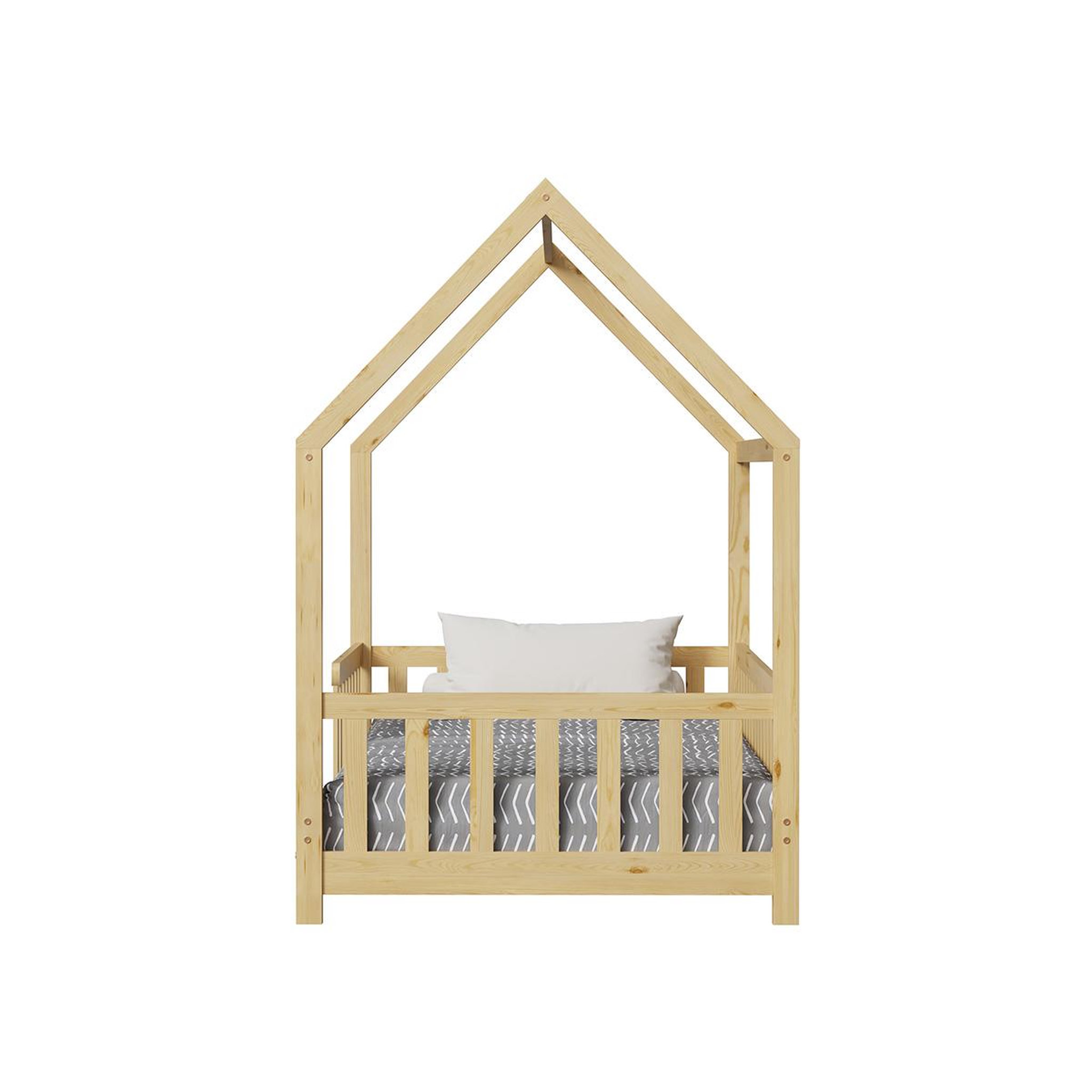 Voir la diapositive 3 : MINEA Minea | lit cabane avec barrière tchoupi 90x190 cm (matelas non inclus)