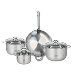 ELO Ensemble de 1 Poêle de cuisson 32 cm et 3 faitouts 16, 20 et 24 cm Elo Profi Brillant