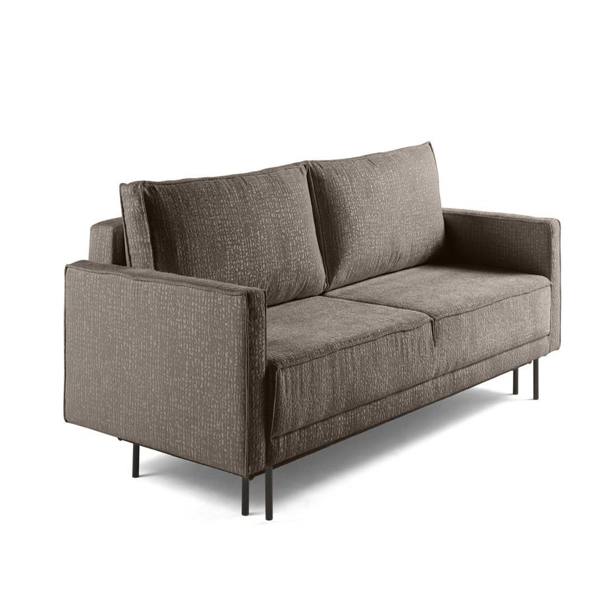 Voir la diapositive 5 : LISA DESIGN Charlie - canapé droit 3 places - convertible avec coffre - en tissu velours relief