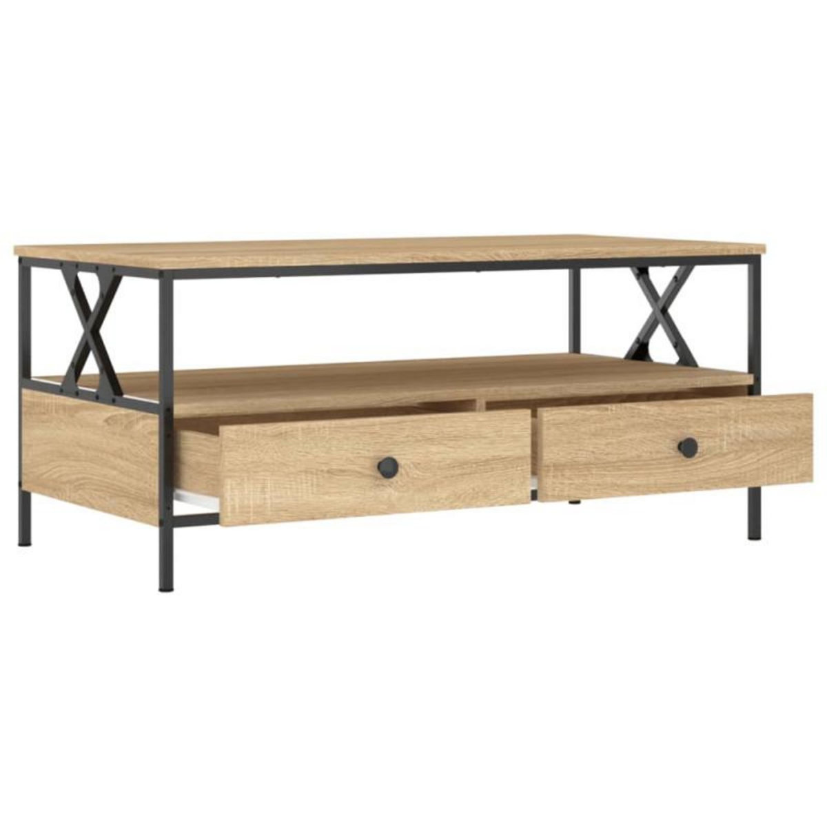 VIDAXL Table basse chêne sonoma 100x51x45 cm bois d ingénierie
